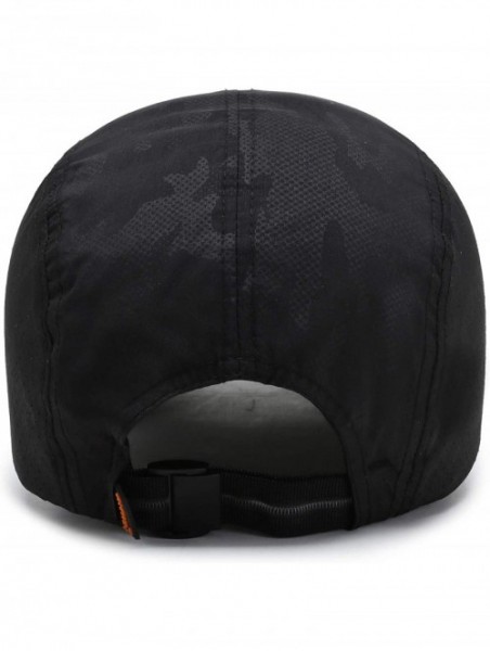 Baseball Caps Unisex Baseball Cap UPF 50 Unstructured Hat with Foldable Long Large Bill - B-black-m/L - CS1833HK44M $12.70