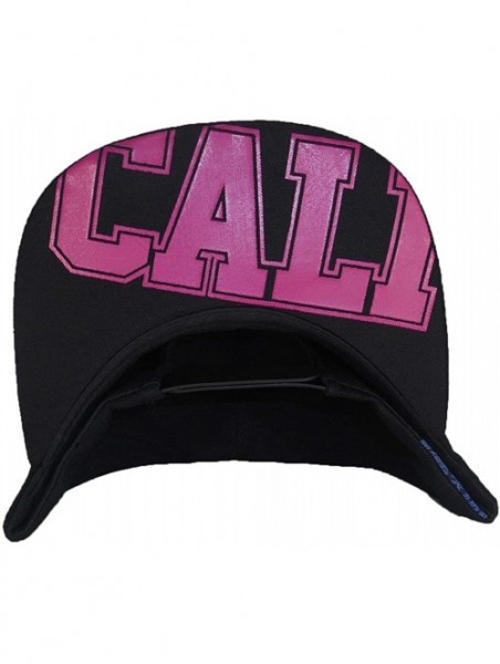 Baseball Caps California Republic Hat Classic Bear Logo Flat Bill Visor - Black/Black - CN120BA40J1 $16.09