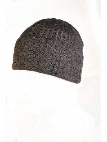 Skullies & Beanies Baton 100% Merino Wool Beanie - Charcoal - CY114ZYA5XP $31.08