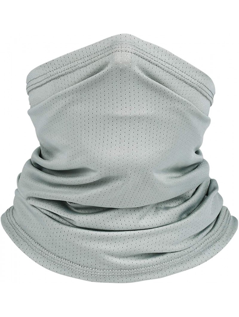 Balaclavas Summer Neck Gaiters Fishing Face Scarf Sun Protection Headwear for Men and Women - Gray - CM197ISRHIG $10.98
