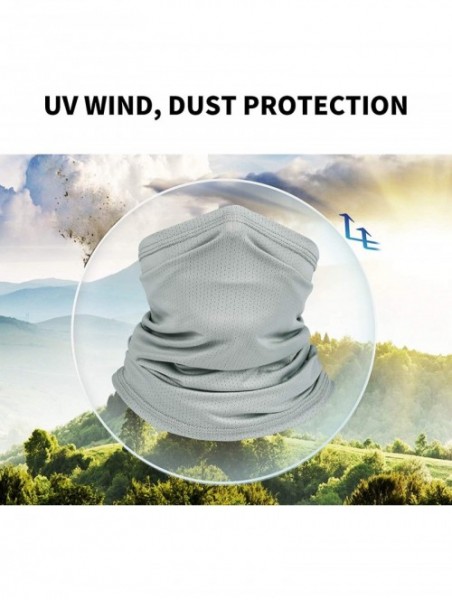Balaclavas Summer Neck Gaiters Fishing Face Scarf Sun Protection Headwear for Men and Women - Gray - CM197ISRHIG $10.98