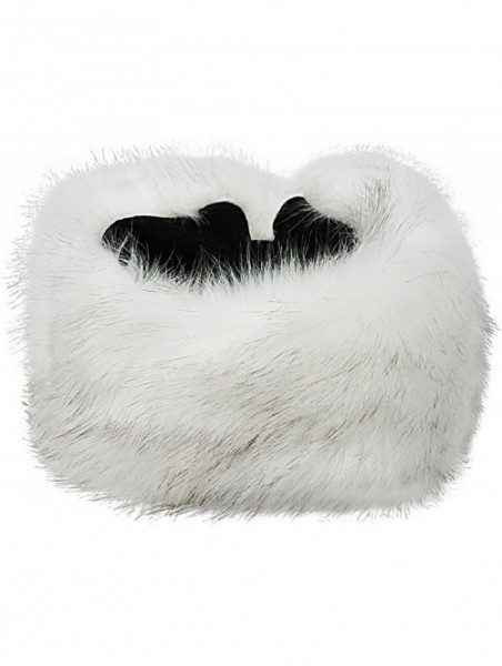 Skullies & Beanies Faux Fur Women Russian Cossack Style Hat-Scarf Set for Ladies - White - CQ18IWDDIZX $18.01