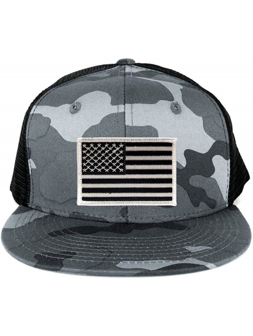 Baseball Caps US American Flag Embroidered Patch Adjustable Urban Camo Trucker Cap - UUB - Black White Patch - CV12N74XJXW $1...