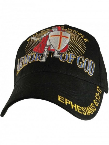 Baseball Caps Put on the Whole Armor of God Embroidered Baseball Cap- Black- Adjustable - CQ11JGOCD5N $26.81
