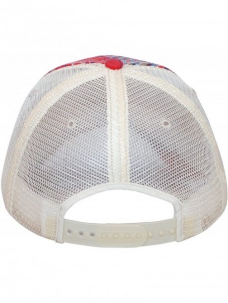 Baseball Caps Low Profile (UNS) Plaid Mesh Cap-6853 - Red - CM11W7ZCY61 $13.26