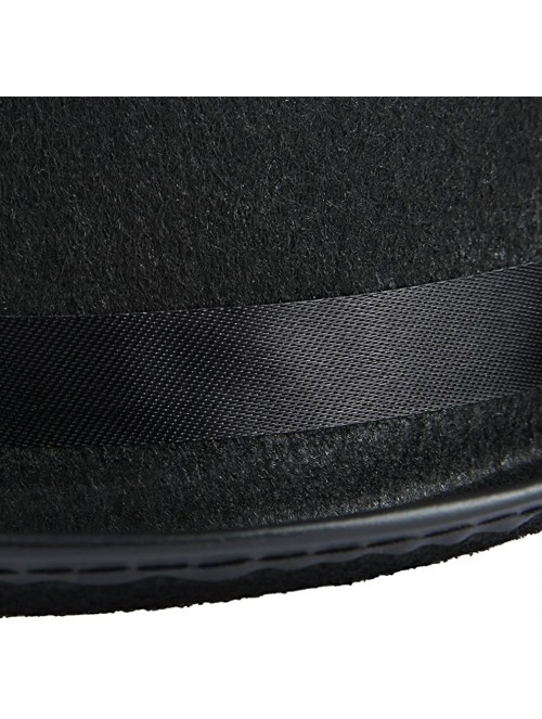 Fedoras Men Women Black Felt Bowler Derby Hat Magician Fancy Dress Hat - Black - C012O6Z7YKU $11.55