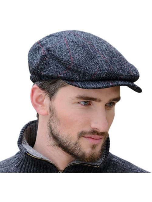 Newsboy Caps Wool Flat Cap- Traditional Style- Made in Ireland- Gray - CW189CRMWS8 $61.34