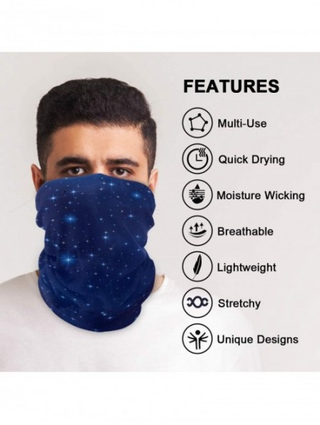 Balaclavas Multifunctional Balaclavas Headwear Seamless Star Pattern Face Mask Headband Neck Gaiter Bandanas - Darkblue Star ...