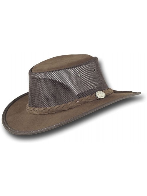 Sun Hats Foldaway Cattle Suede Cooler Leather Hat - Item 1064 - Brown - CM12EZLC7LV $53.48