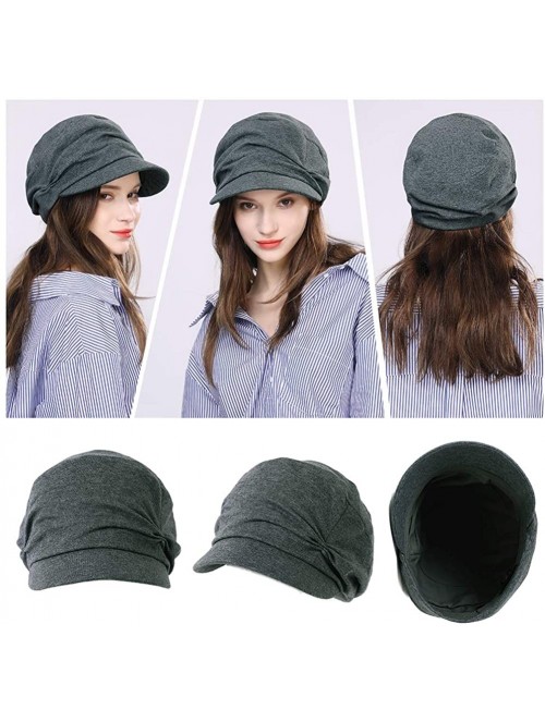 Newsboy Caps Packable Beret Newsboy Cap for Women Spring Summer Winter Gatsby Visor Hat 55-59 cm - 91567grey - C119993E2NM $1...