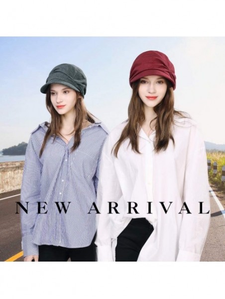 Newsboy Caps Packable Beret Newsboy Cap for Women Spring Summer Winter Gatsby Visor Hat 55-59 cm - 91567grey - C119993E2NM $1...