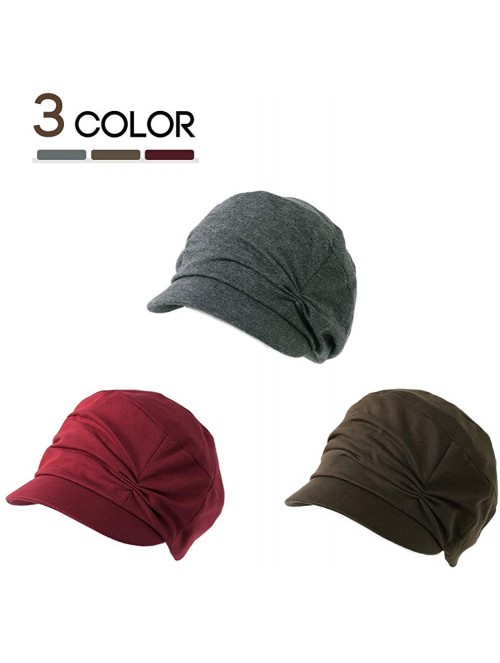 Newsboy Caps Packable Beret Newsboy Cap for Women Spring Summer Winter Gatsby Visor Hat 55-59 cm - 91567grey - C119993E2NM $1...