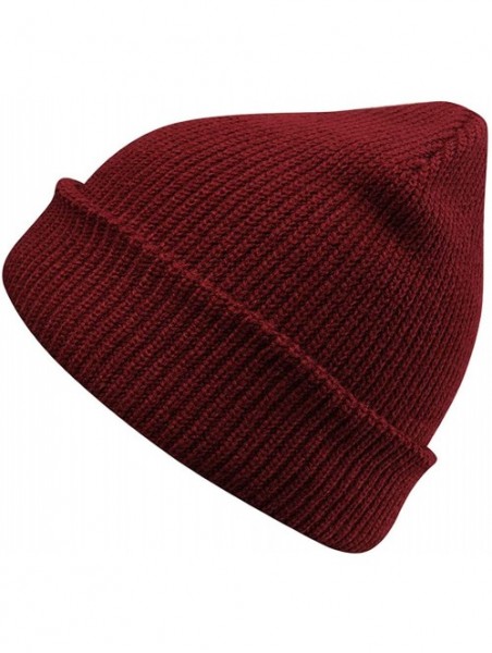 Skullies & Beanies Slouchy Beanie Hats Winter Knitted Caps Soft Warm Ski Hat Unisex - Burgundy - CH186ZSYXQY $12.10