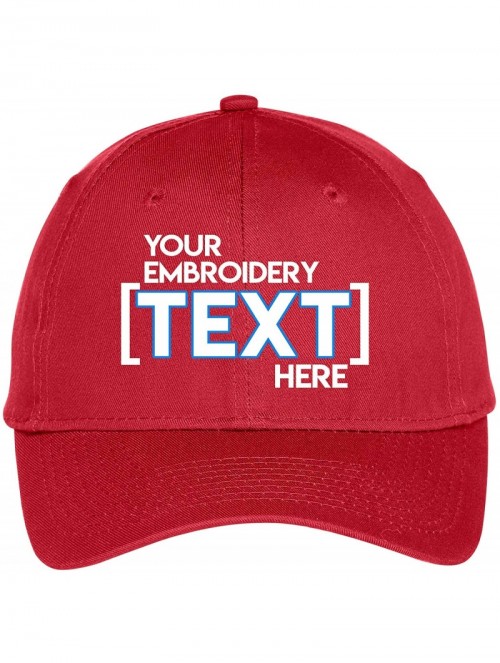 Baseball Caps Custom Embroidered Youth Hat - ADD Text - Personalized Monogrammed Cap - Red - CI18E5MKCLG $16.51