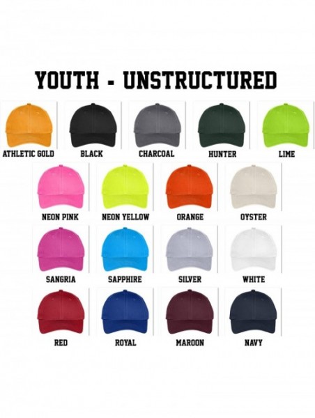 Baseball Caps Custom Embroidered Youth Hat - ADD Text - Personalized Monogrammed Cap - Red - CI18E5MKCLG $16.51