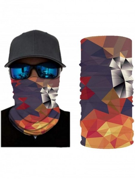 Balaclavas 4pcs 3D Print Multifunction Outdoor Headwear Face Dust Mask Cover Bandanas Magic Scarf - 4pack1 - CI198OWOMKT $26.89