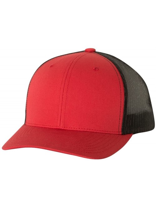 Baseball Caps Trucker Cap - Red/Black - CC188Z8Z0C6 $13.67