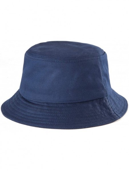 Bucket Hats Womens Bucket Hat Fishing Hat - Black Cotton Bucket Hats for Women Sun Hat Cap - Blue - CP18KMXMLLR $17.30