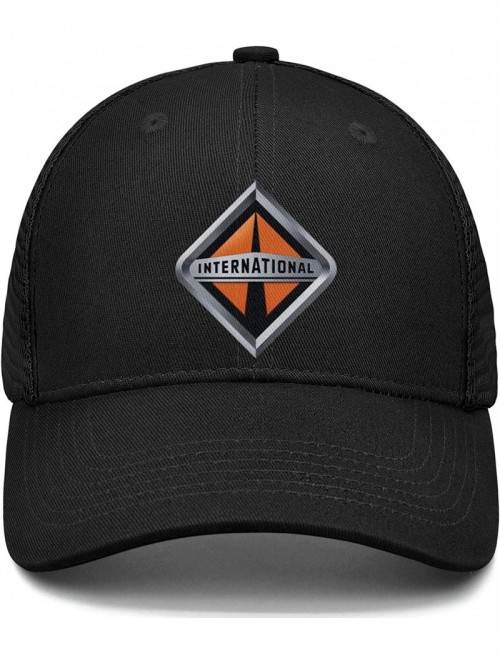 Baseball Caps Unisex Mens Baseball Hats Vintage Adjustable Mesh Dad-Navistar-International-Flat Cap - Black-33 - CZ18T7566RC ...