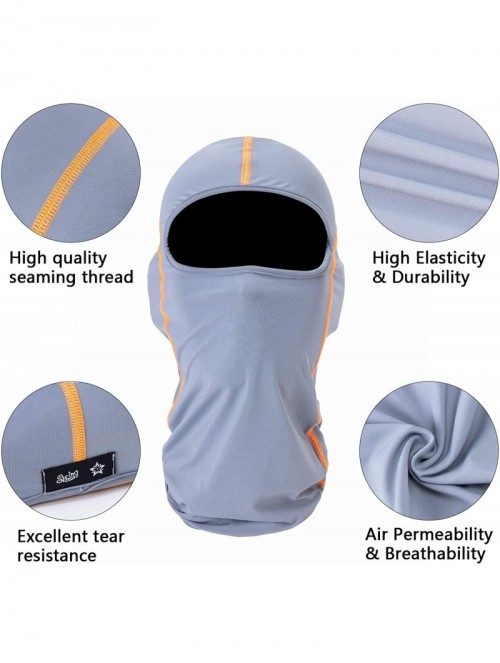 Balaclavas Balaclava Full Face Mask Windproof Sun UV Protection Helmet Liner for Women Men - Grey - CA18SYYO6TZ $23.69
