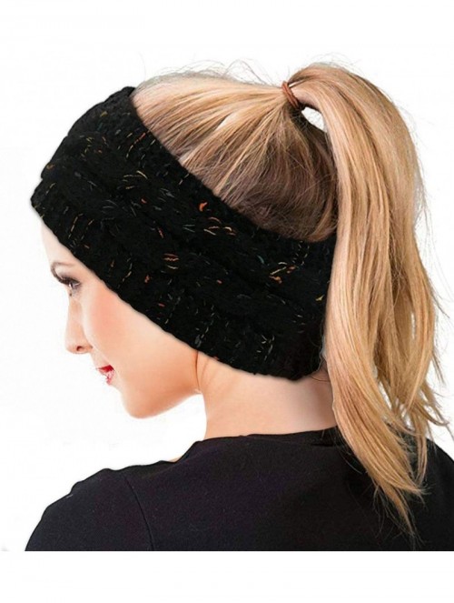 Cold Weather Headbands Womens Winter Knitted Headband - Soft Crochet Bow Twist Hair Band Turban Headwrap Hat Cap Ear Warmer -...