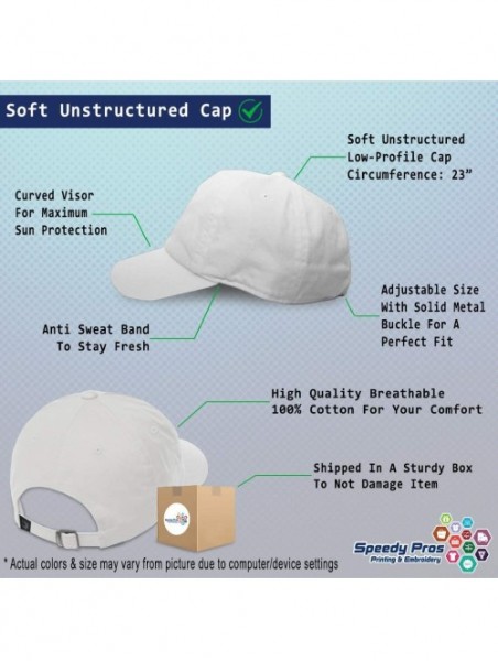 Baseball Caps Custom Soft Baseball Cap Swordfish Embroidery Dad Hats for Men & Women - White - CR18SGON79K $24.45