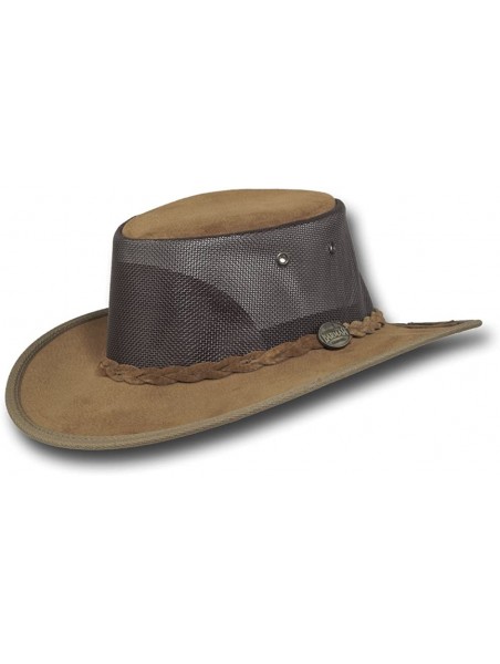 Sun Hats Foldaway Cooler Leather Hat - Item 1068 - Hickory - C711BHMN6MV $61.20