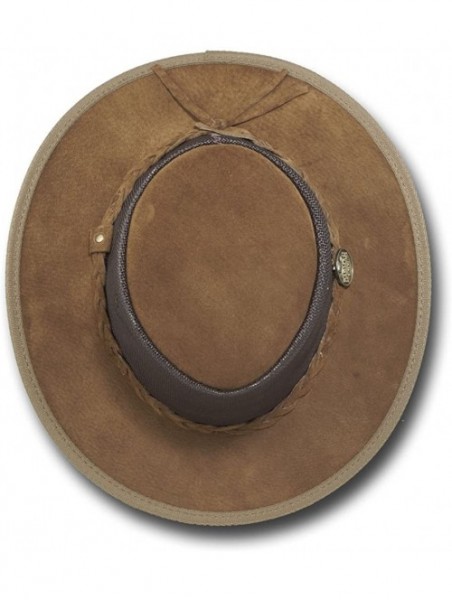 Sun Hats Foldaway Cooler Leather Hat - Item 1068 - Hickory - C711BHMN6MV $61.20
