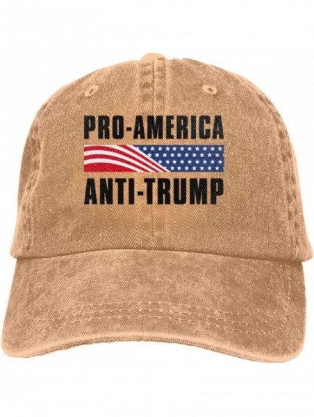 Baseball Caps Men's Denim Hat Pro-America Anti-Trump Baseball Cap Adjustable - Natural - C0196YY7CZR $18.91