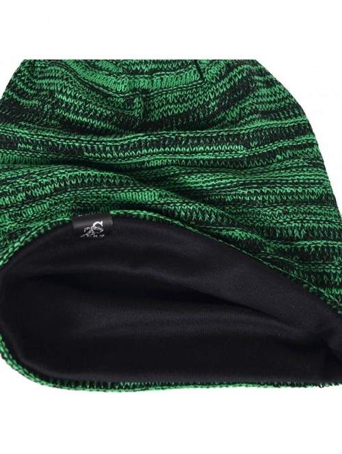 Skullies & Beanies Men Oversize Skull Slouch Beanie Large Skullcap Knit Hat - Green1 - CU18LGORHDU $16.59
