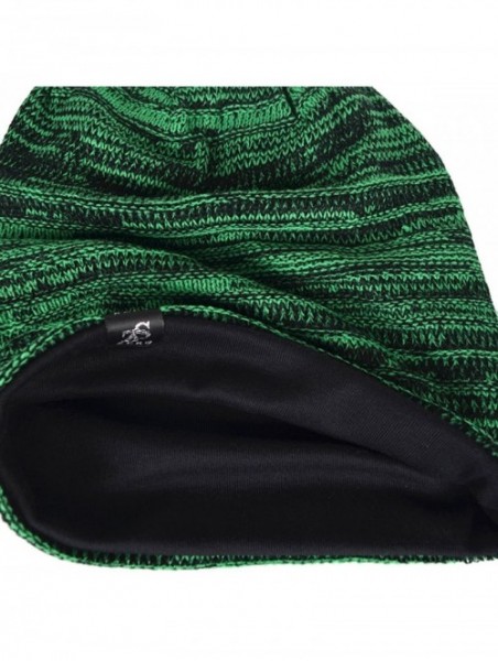 Skullies & Beanies Men Oversize Skull Slouch Beanie Large Skullcap Knit Hat - Green1 - CU18LGORHDU $16.59