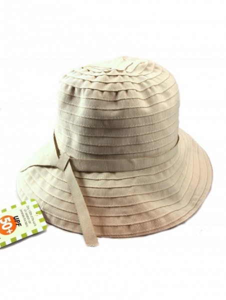 Bucket Hats Twill Travel Bucket Hat for Women - UPF 50+ UV Sun Protection (Sand) - Sand - CY11C8UV3K3 $36.74