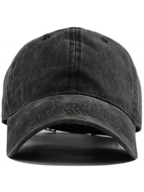 Baseball Caps WTF America Retro Adjustable Cowboy Denim Hat Unisex Hip Hop Baseball Caps - Natural - CV18HKCIW6C $16.14