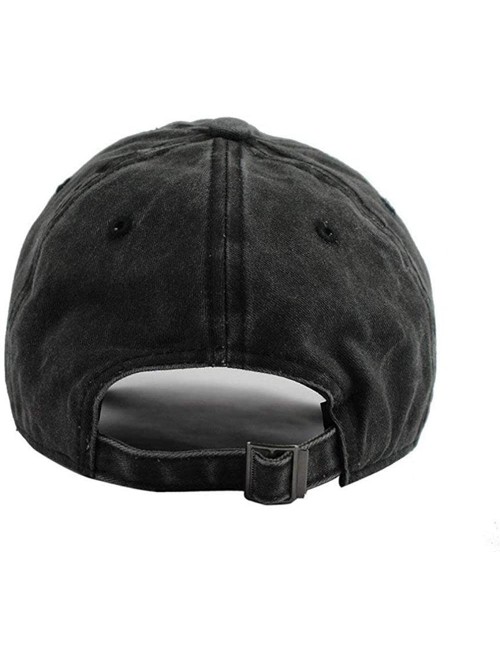 Baseball Caps WTF America Retro Adjustable Cowboy Denim Hat Unisex Hip Hop Baseball Caps - Natural - CV18HKCIW6C $16.14