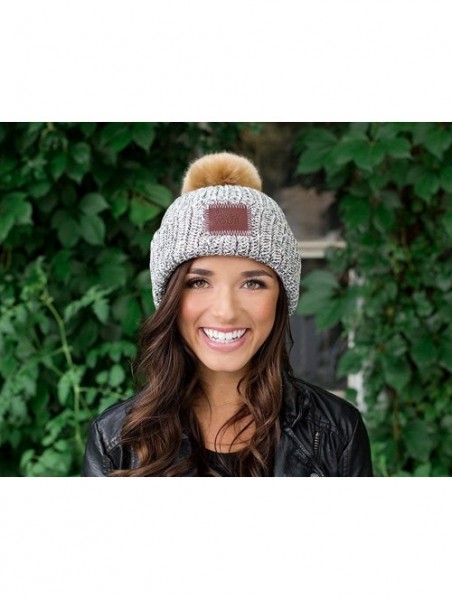 Skullies & Beanies Black Speckled Pom Beanie (Natural Pom) - CH18MC086IS $51.99