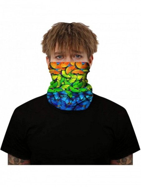 Balaclavas 3D Seamless Face Mask Rave Bandana for Men Women Neck Gaiter Scarf Dust Wind Balaclava Headwear - CQ197TYGUG6 $10.87