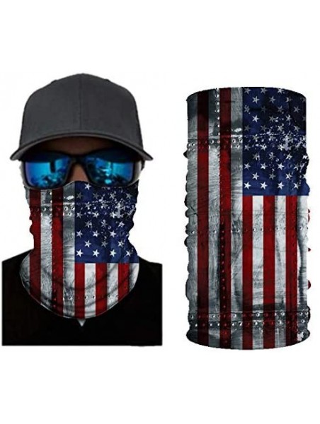 Balaclavas Stripes USA Flag Print Balaclava and Cool Skull Stars for Men Women Dust Wind Mask Neck Gaiter - Cy-ac123 - CL199I...