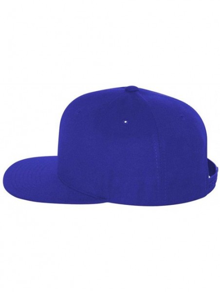 Baseball Caps 6-Panel Structured Flat Visor Classic Snapback (6089) - Royal Blue - CS11CCT51I5 $13.27