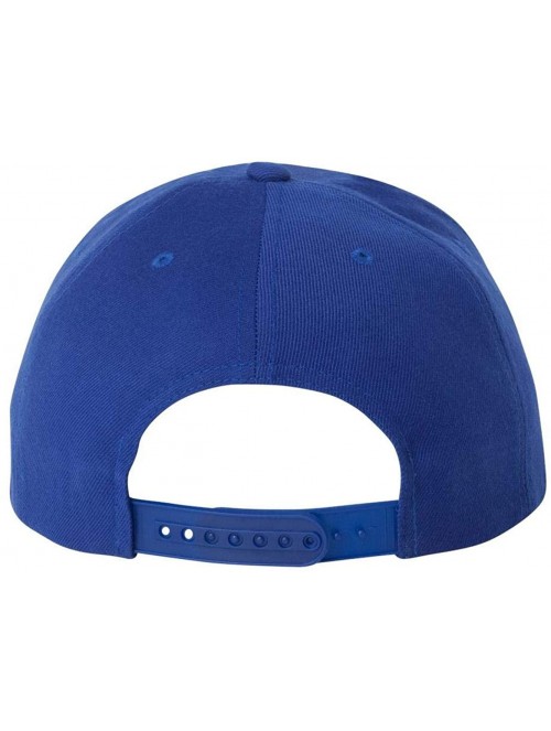 Baseball Caps 6-Panel Structured Flat Visor Classic Snapback (6089) - Royal Blue - CS11CCT51I5 $13.27