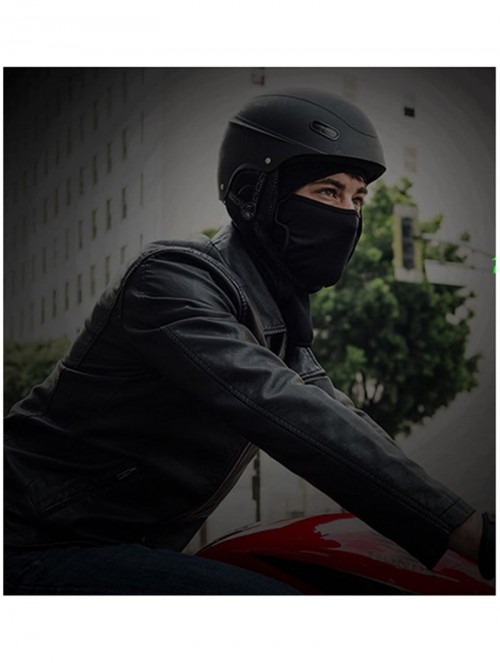 Balaclavas [2-Pack] Wind-Resistant Balaclava Ski Mask Face Mask Motorcycle Tactical Balaclava Hood - Black+black - C1199D3203...
