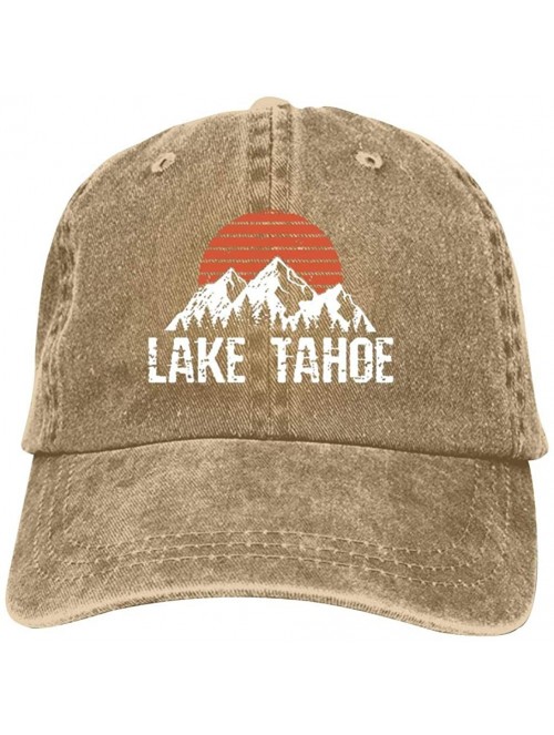 Baseball Caps Lake Tahoe Distressed Mountain Sun Unisex Vintage Adjustable Cotton Baseball Cap Denim Dad Hat Cowboy Hat - CQ1...