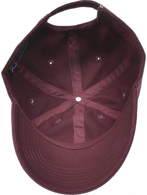 Baseball Caps Solid Cotton Cap Washed Hat Polo Camo Baseball Ball Cap - 03 Burgundy - C11827ZIDX8 $13.49