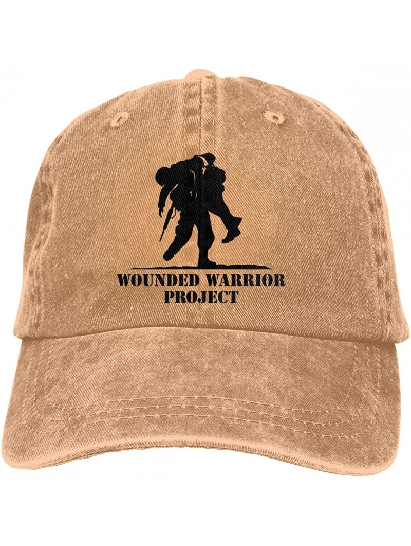 Baseball Caps Mens&Womens Unisex Wounded Warrior Project Casual Style Pigment Dyed Baseball Caps - Natural - CZ1952UGEYX $15.13