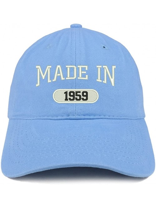 Baseball Caps Made in 1959 Embroidered 61st Birthday Brushed Cotton Cap - Carolina Blue - C518C9GI4NN $20.38