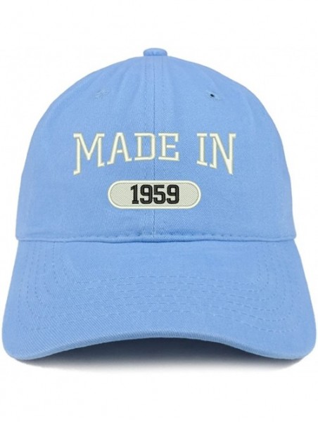 Baseball Caps Made in 1959 Embroidered 61st Birthday Brushed Cotton Cap - Carolina Blue - C518C9GI4NN $20.38