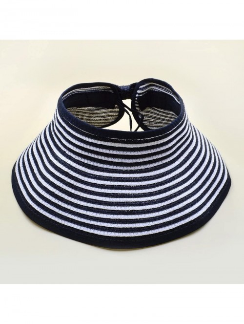 Sun Hats Women & Children Beach Hat Sun Visor Foldable Roll up Wide Brim Straw Hat Cap - Children Size Color Black - CE11A6D8...