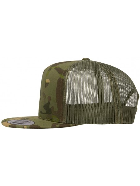 Baseball Caps Custom Trucker Flatbill Hat Yupoong 6006 Embroidered Your Text Snapback - Multicam Tropic/Green - C718XSO7O9L $...