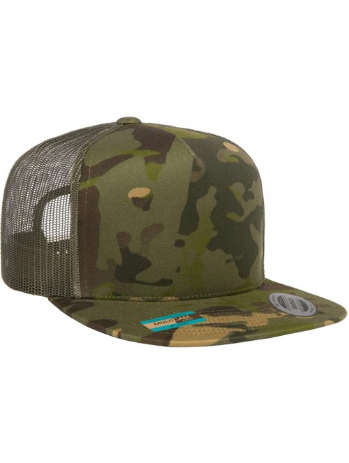 Baseball Caps Custom Trucker Flatbill Hat Yupoong 6006 Embroidered Your Text Snapback - Multicam Tropic/Green - C718XSO7O9L $...