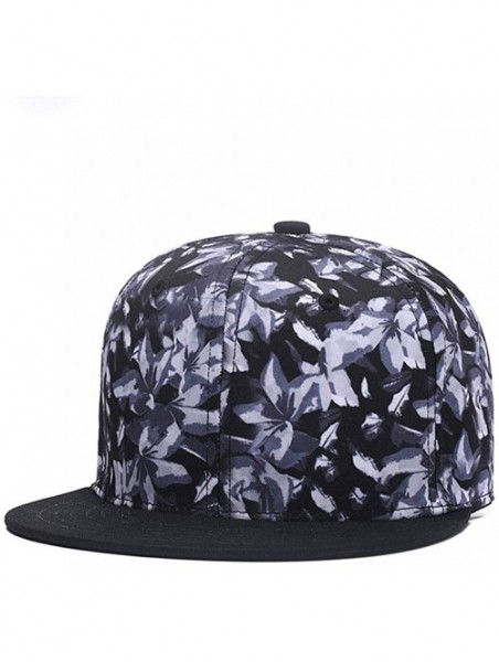 Baseball Caps Premium Floral Flower Hawaiian Cotton Adjustable Snapback Hats Men's Women's Hip-Hop Flat Bill Baseball Caps - ...