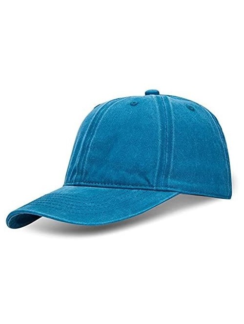 Baseball Caps Custom Cowboy Hat DIY Baseball Cap Outdoor Visor Hat Trucker Cap(Adjusted/Black/Adult) - Retro Blue - CW18G6E5Q...